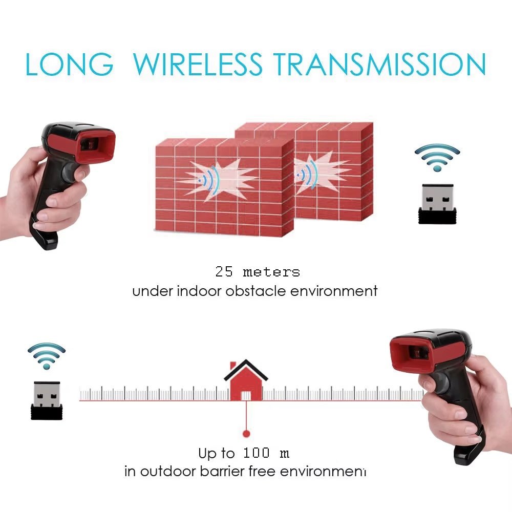 1670S Barcode Reader Handheld Wireless 2D Cordless Scanner - Mprinterstone