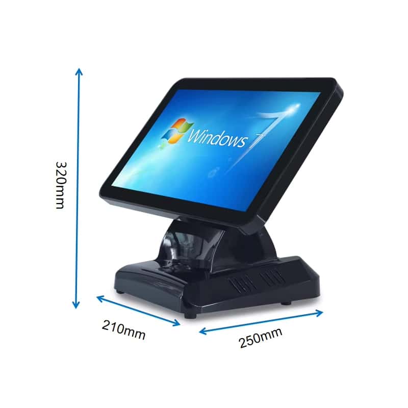 616D Windows POS Systems 15inch Touch Screen Cash Register - Mprinterstone
