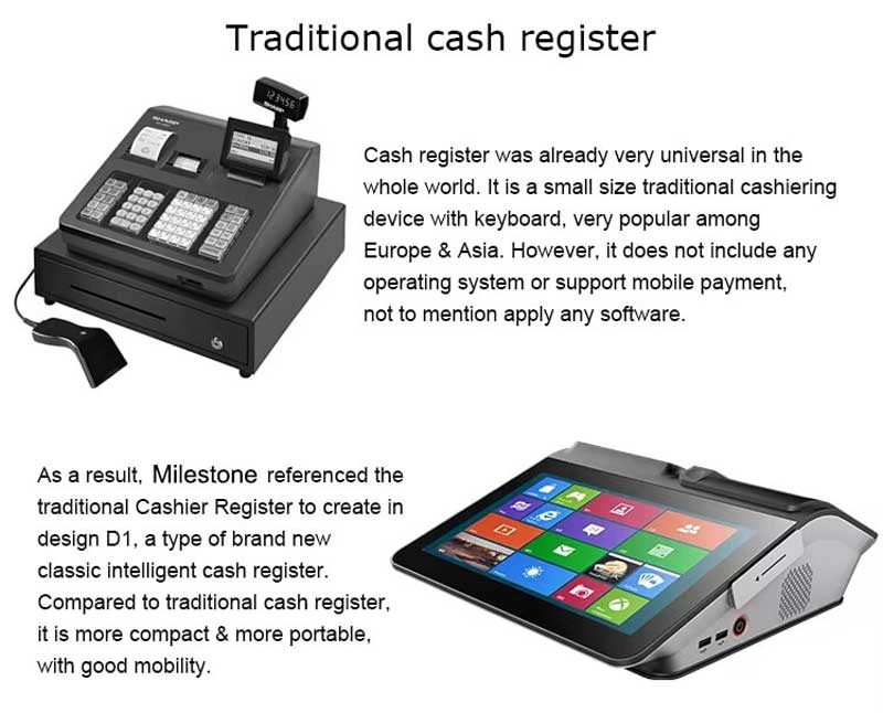 D1 POS Touch Screen System 11.6 inch Terminal Scanner Printer - Mprinterstone