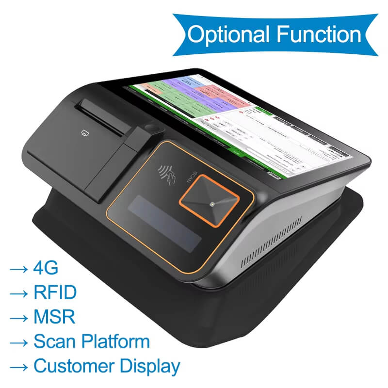 D1 POS Touch Screen System 11.6 inch Terminal Scanner Printer - Mprinterstone