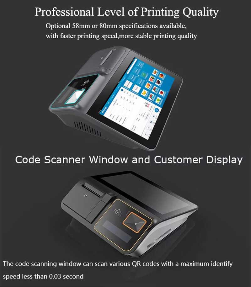 D1 POS Touch Screen System 11.6 inch Terminal Scanner Printer - Mprinterstone