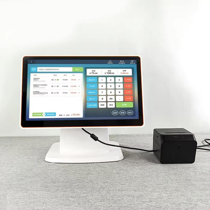 HD21 POS Desktop Machine System Dual Screen Core I4 15.6inch - Mprinterstone