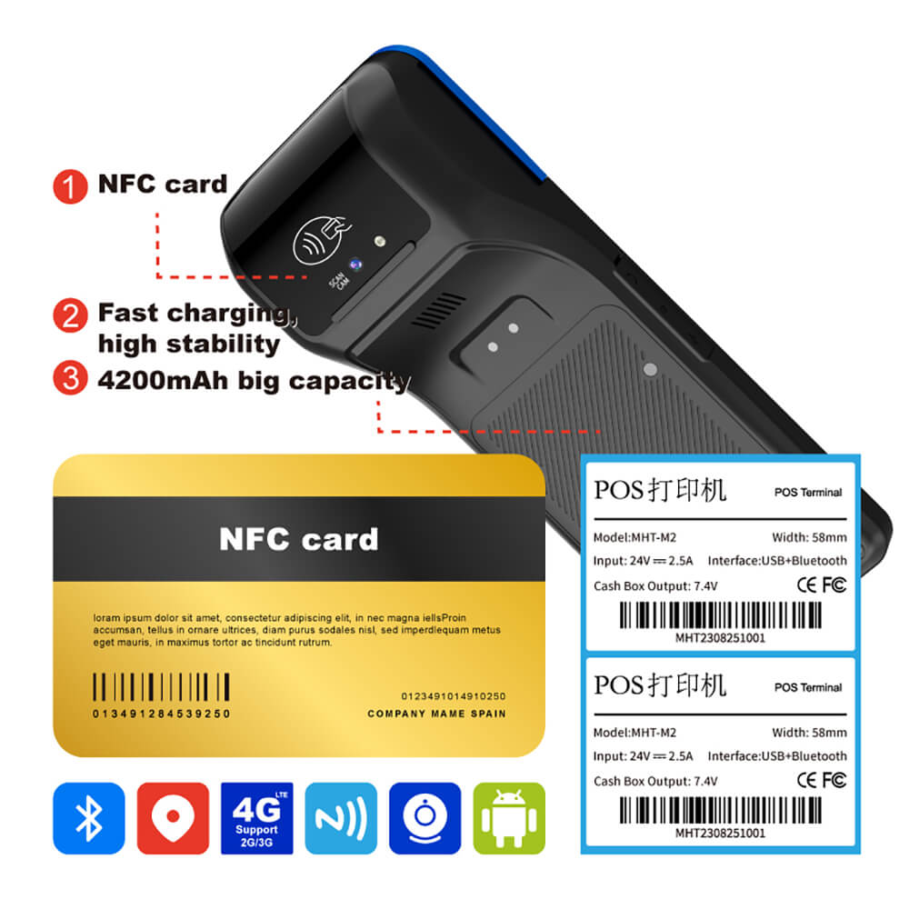M2 POS Terminal Mobile Handheld Touch Screen - Mprinterstone