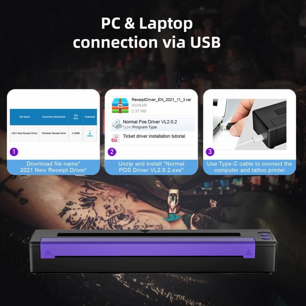 P19 Tattoo Printer Wireless Tattoo Transfer Machine - Mprinterstone