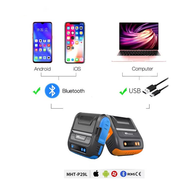 P29L Receipt Printer Handheld 80mm Wireless Sticker - Mprinterstone