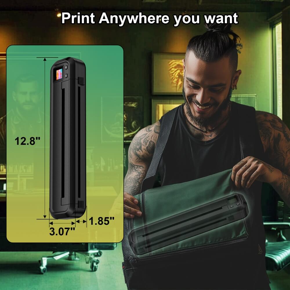 P500 Wireless Tattoo Stencil Printer Compact with Display Screen - Mprinterstone