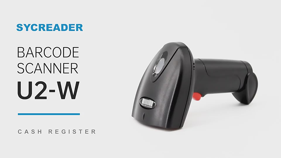 U2 2D Barcode Reader Handheld 2.4G Wireless Laser